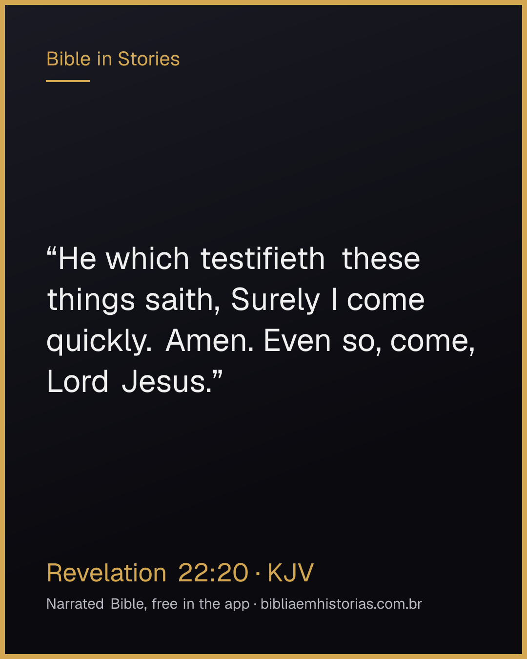 Verse image for Revelation 22:20 to share