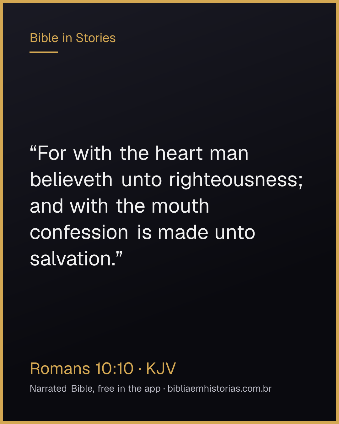 Verse image for Romans 10:10 to share