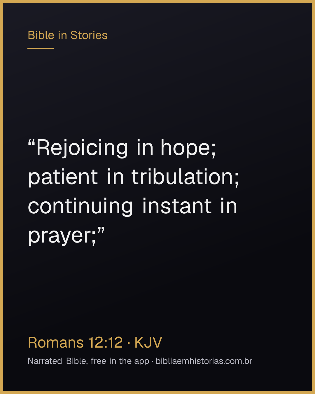 Verse image for Romans 12:12 to share
