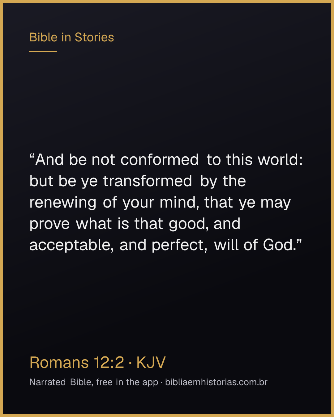 Verse image for Romans 12:2 to share