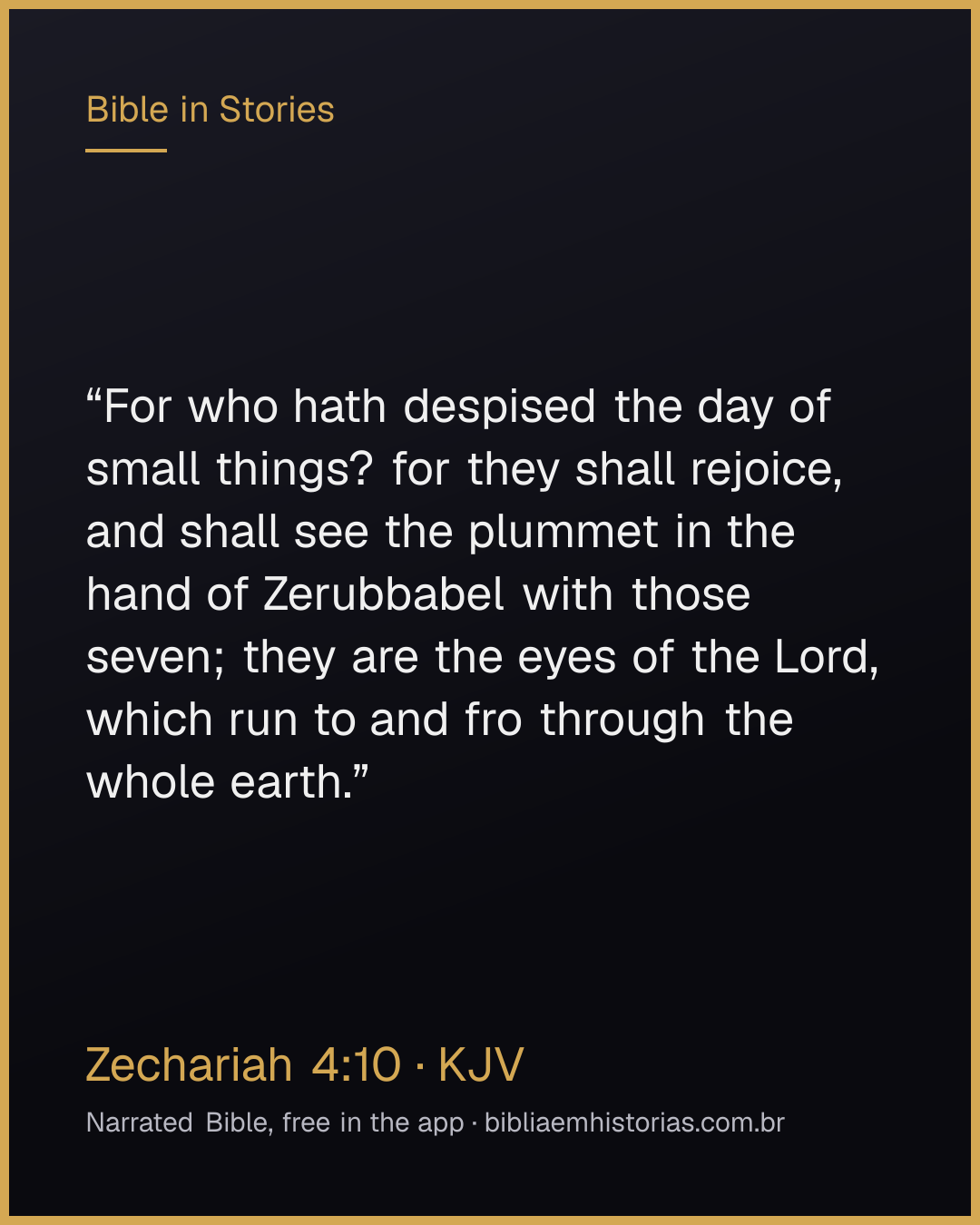 Verse image for Zechariah 4:10 to share