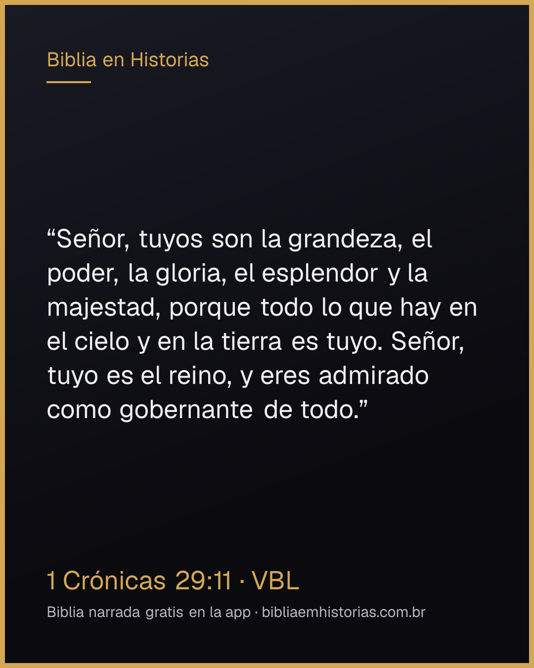 Imagen del versículo 1 Crónicas 29:11 para compartir