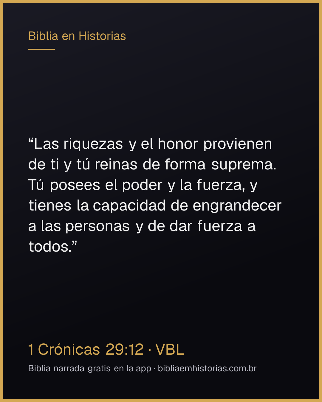 Imagen del versículo 1 Crónicas 29:12 para compartir