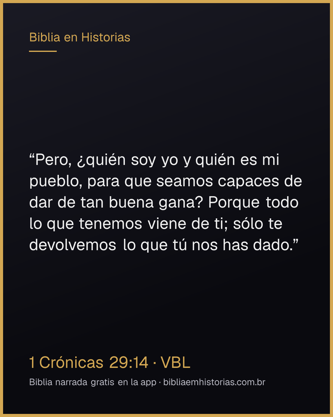Imagen del versículo 1 Crónicas 29:14 para compartir