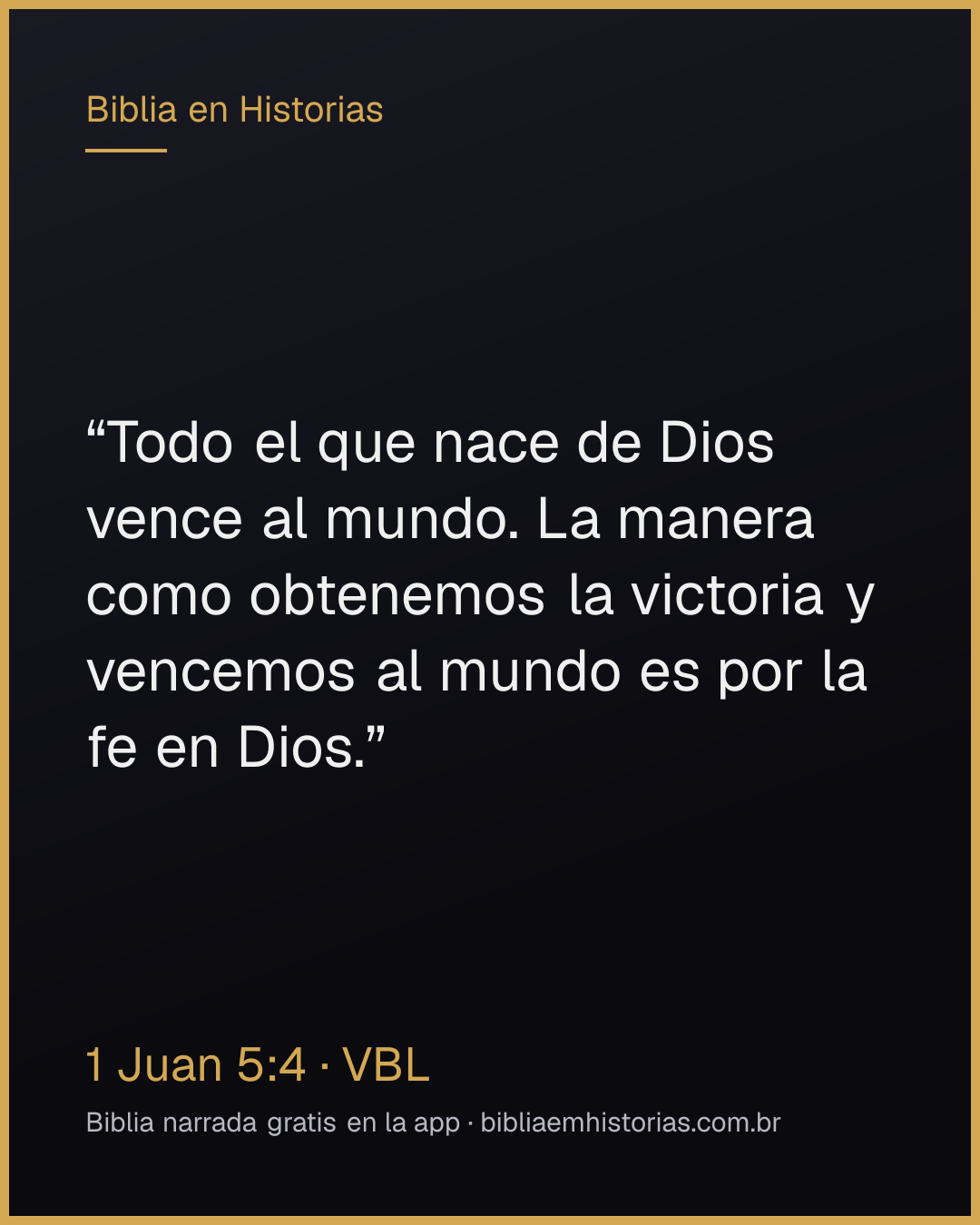 Imagen del versículo 1 Juan 5:4 para compartir