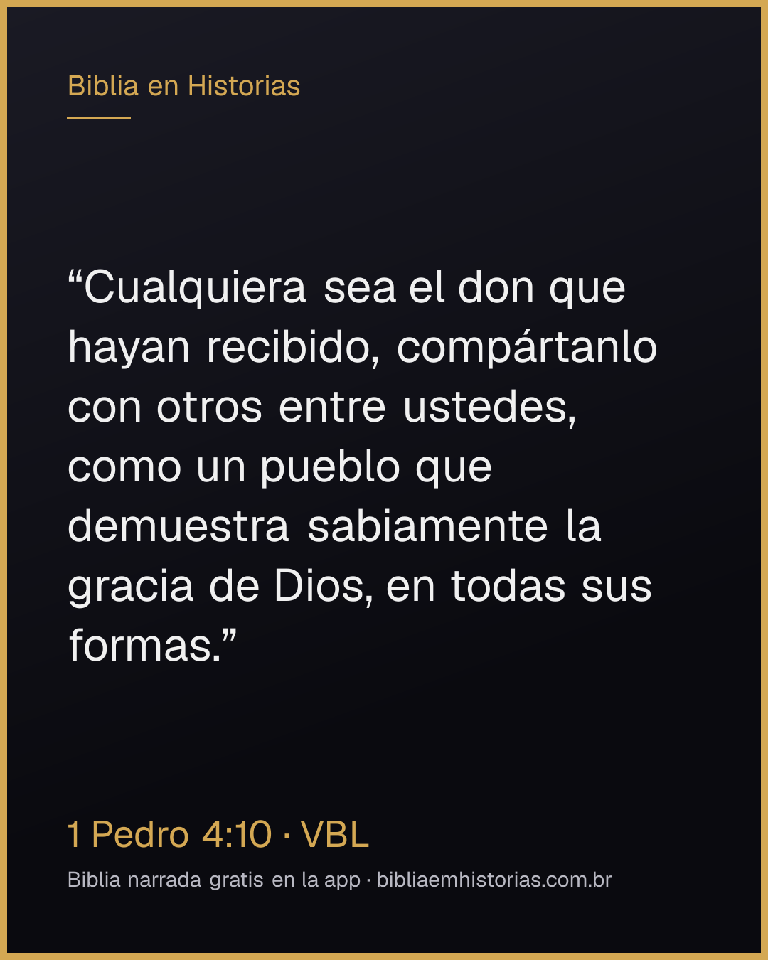 Imagen del versículo 1 Pedro 4:10 para compartir