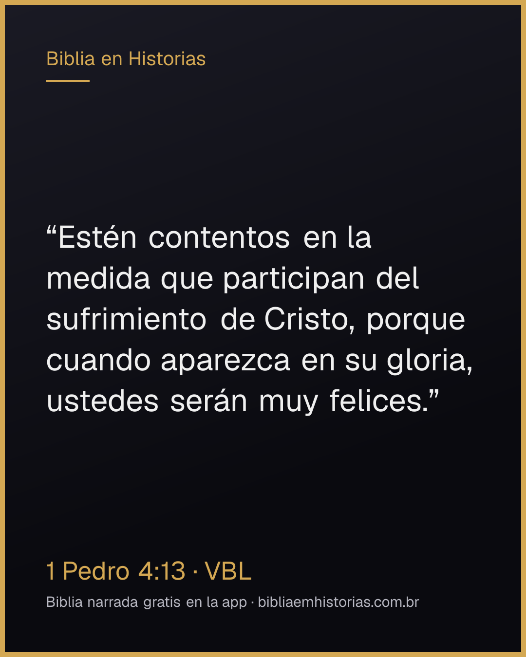 Imagen del versículo 1 Pedro 4:13 para compartir
