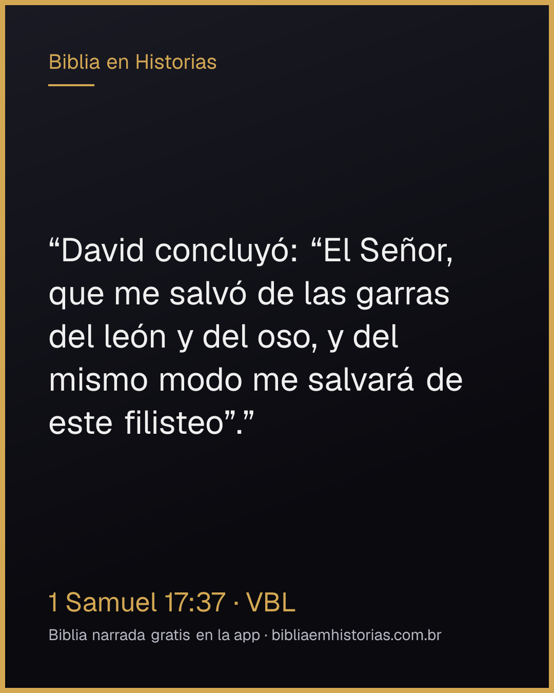 Imagen del versículo 1 Samuel 17:37 para compartir