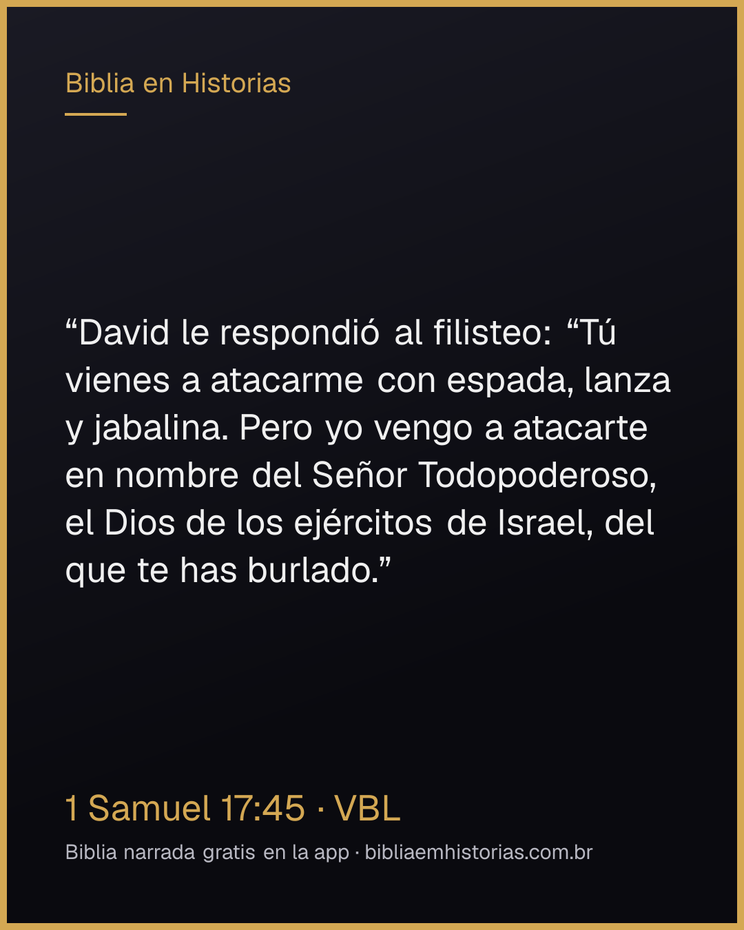 Imagen del versículo 1 Samuel 17:45 para compartir