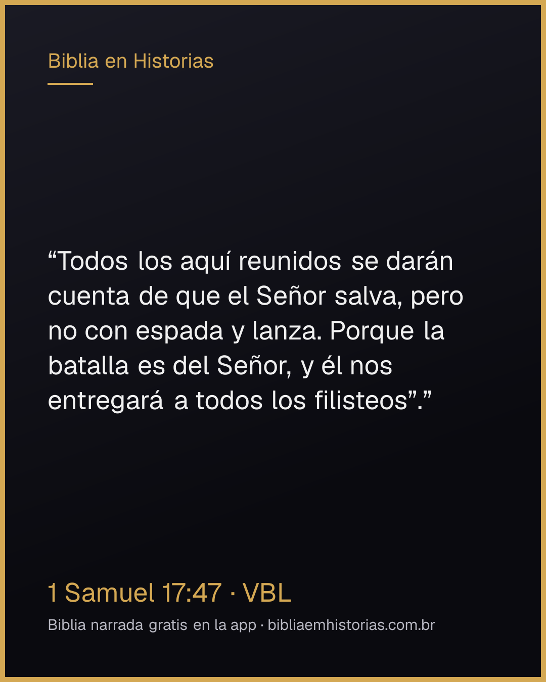 Imagen del versículo 1 Samuel 17:47 para compartir