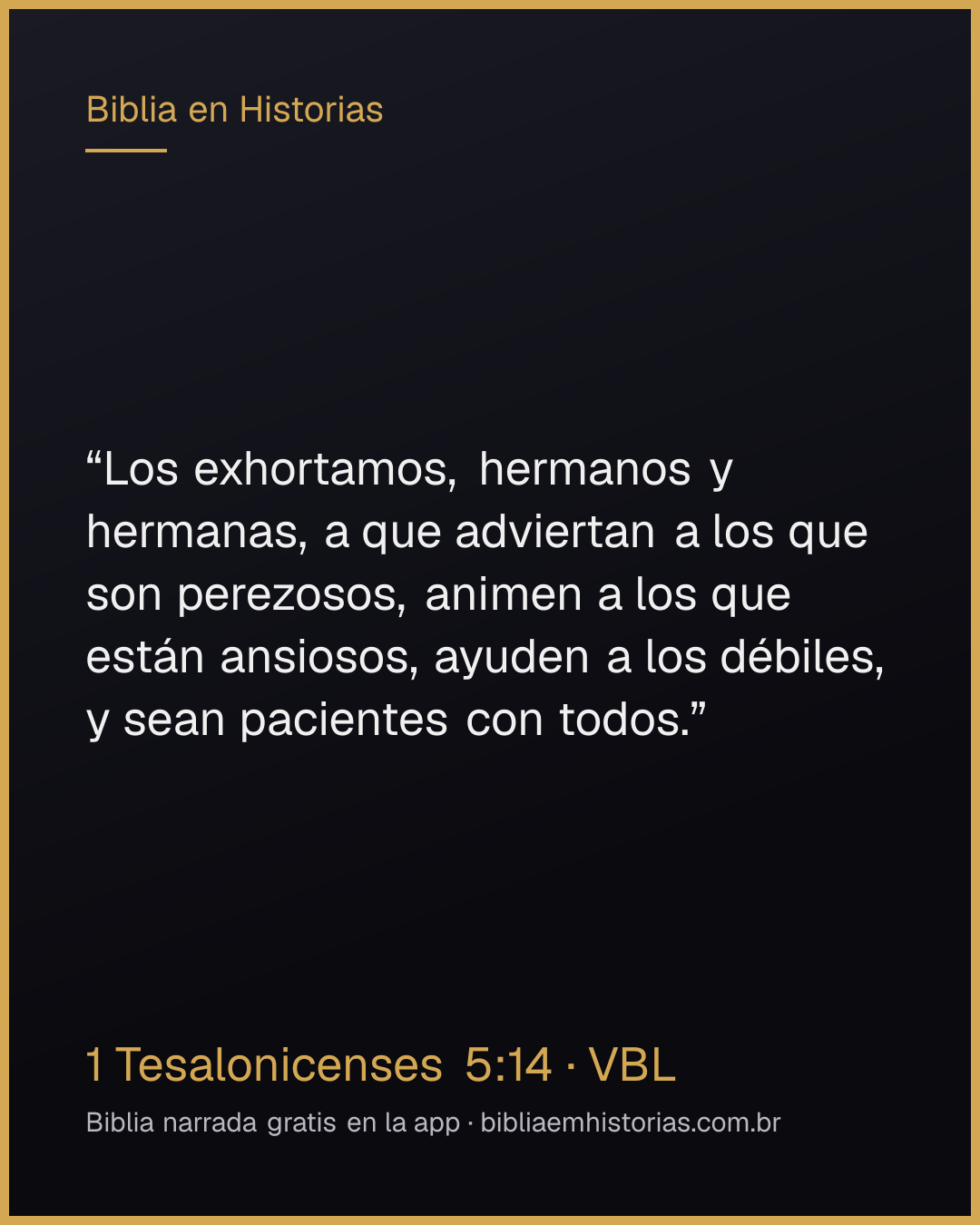 Imagen del versículo 1 Tesalonicenses 5:14 para compartir