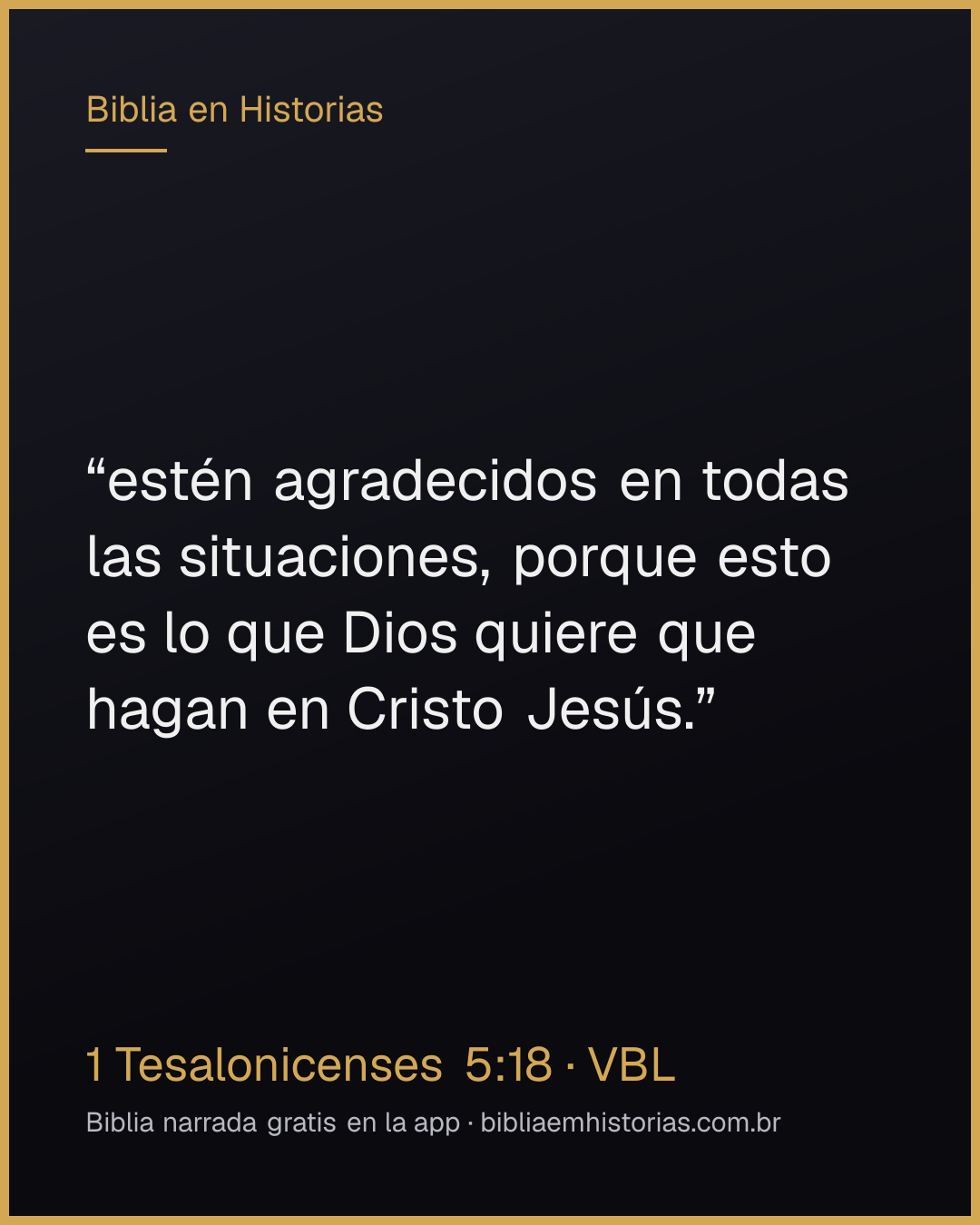 Imagen del versículo 1 Tesalonicenses 5:18 para compartir