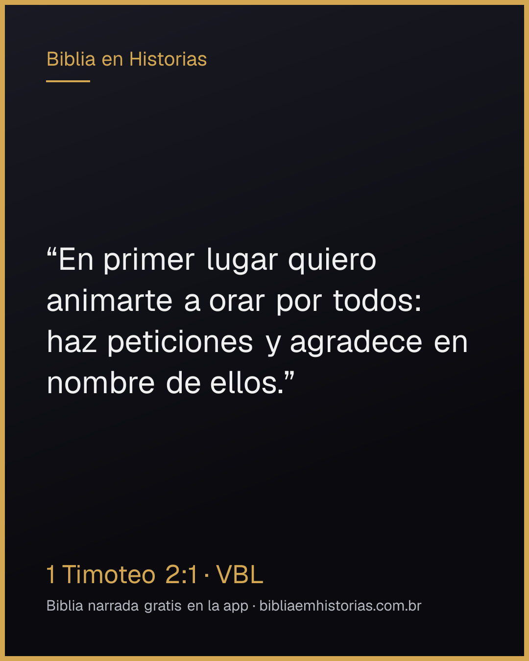 Imagen del versículo 1 Timoteo 2:1 para compartir