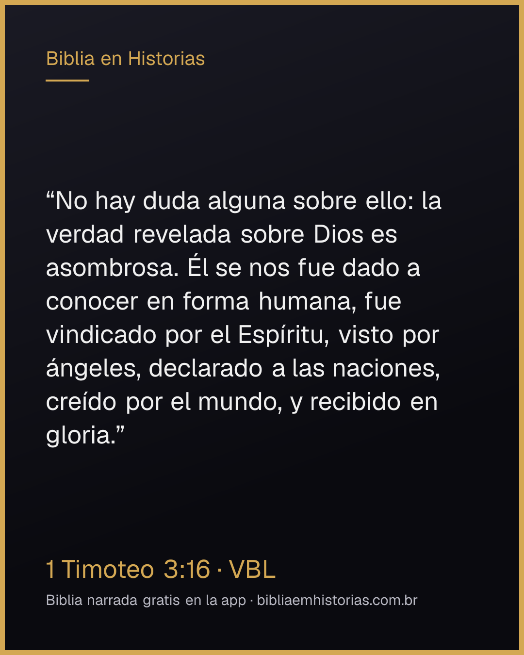 Imagen del versículo 1 Timoteo 3:16 para compartir