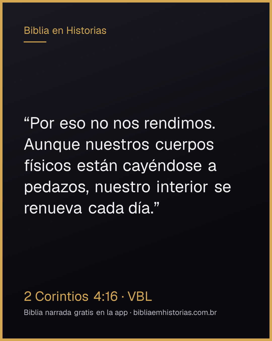 Imagen del versículo 2 Corintios 4:16 para compartir