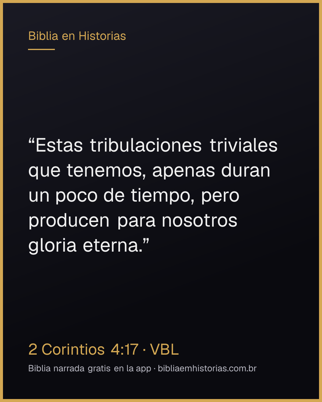 Imagen del versículo 2 Corintios 4:17 para compartir