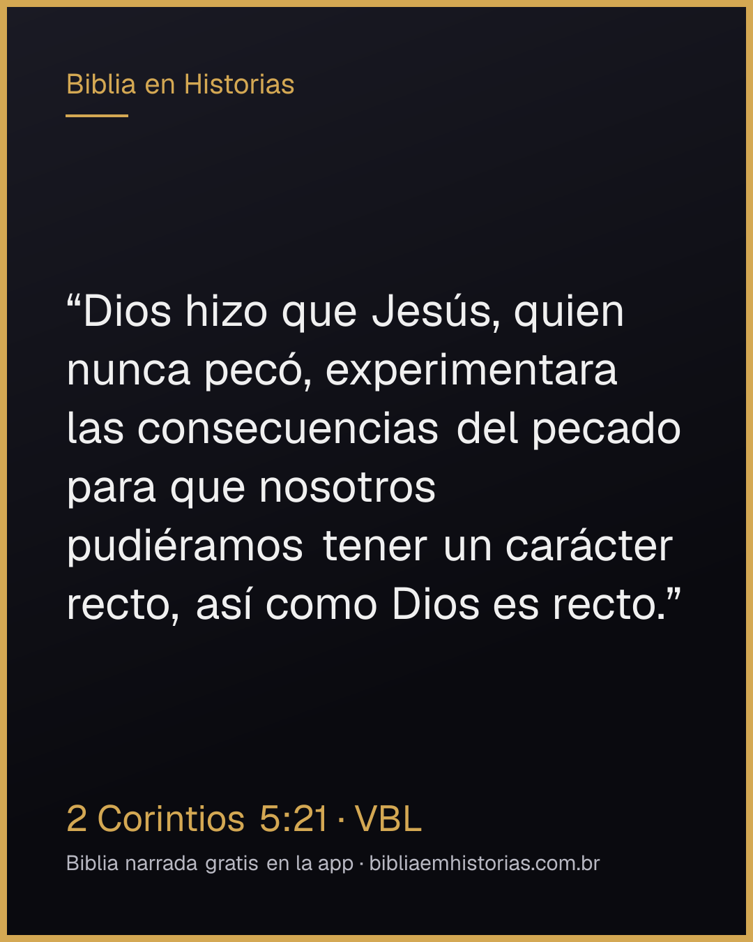 Imagen del versículo 2 Corintios 5:21 para compartir