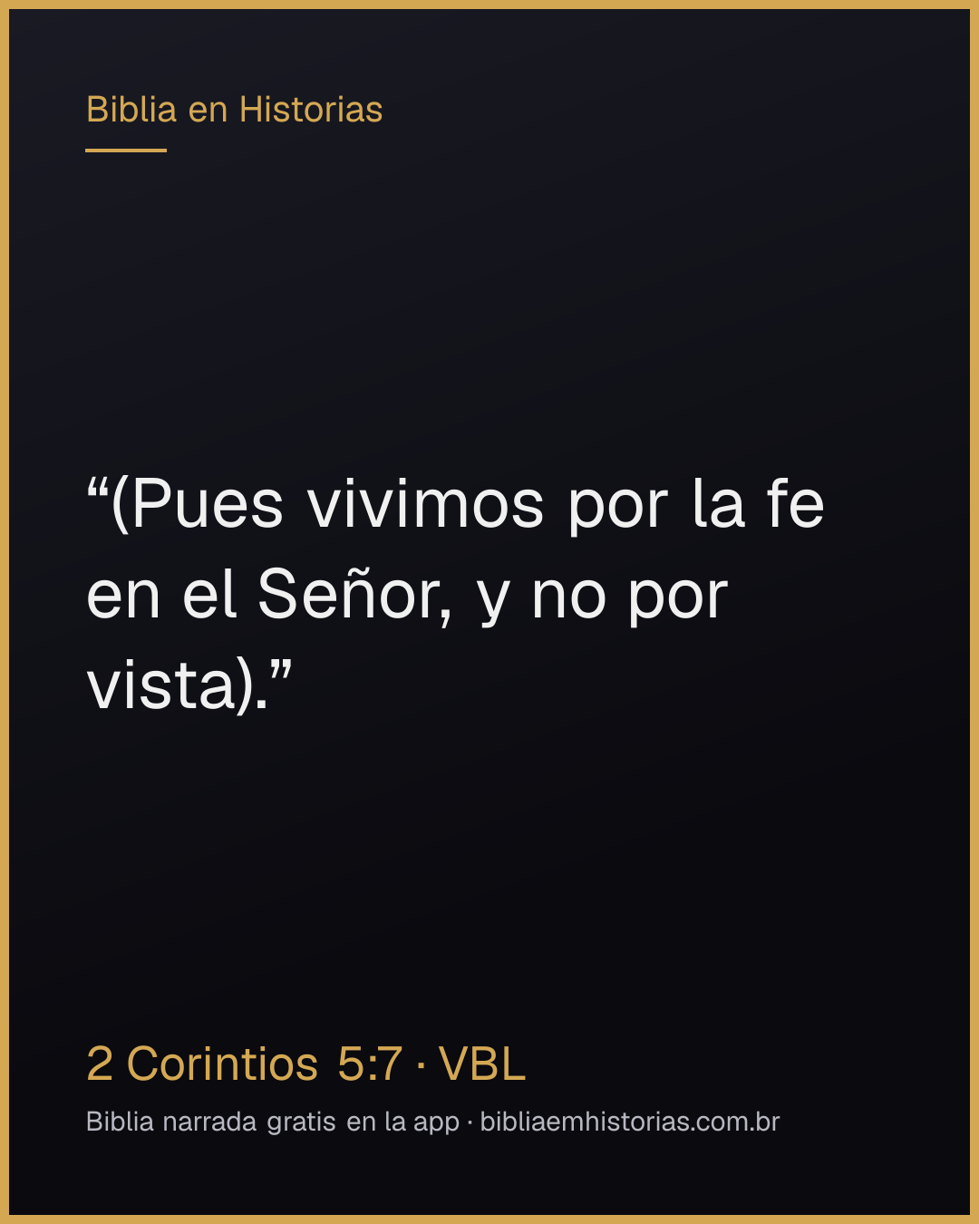Imagen del versículo 2 Corintios 5:7 para compartir