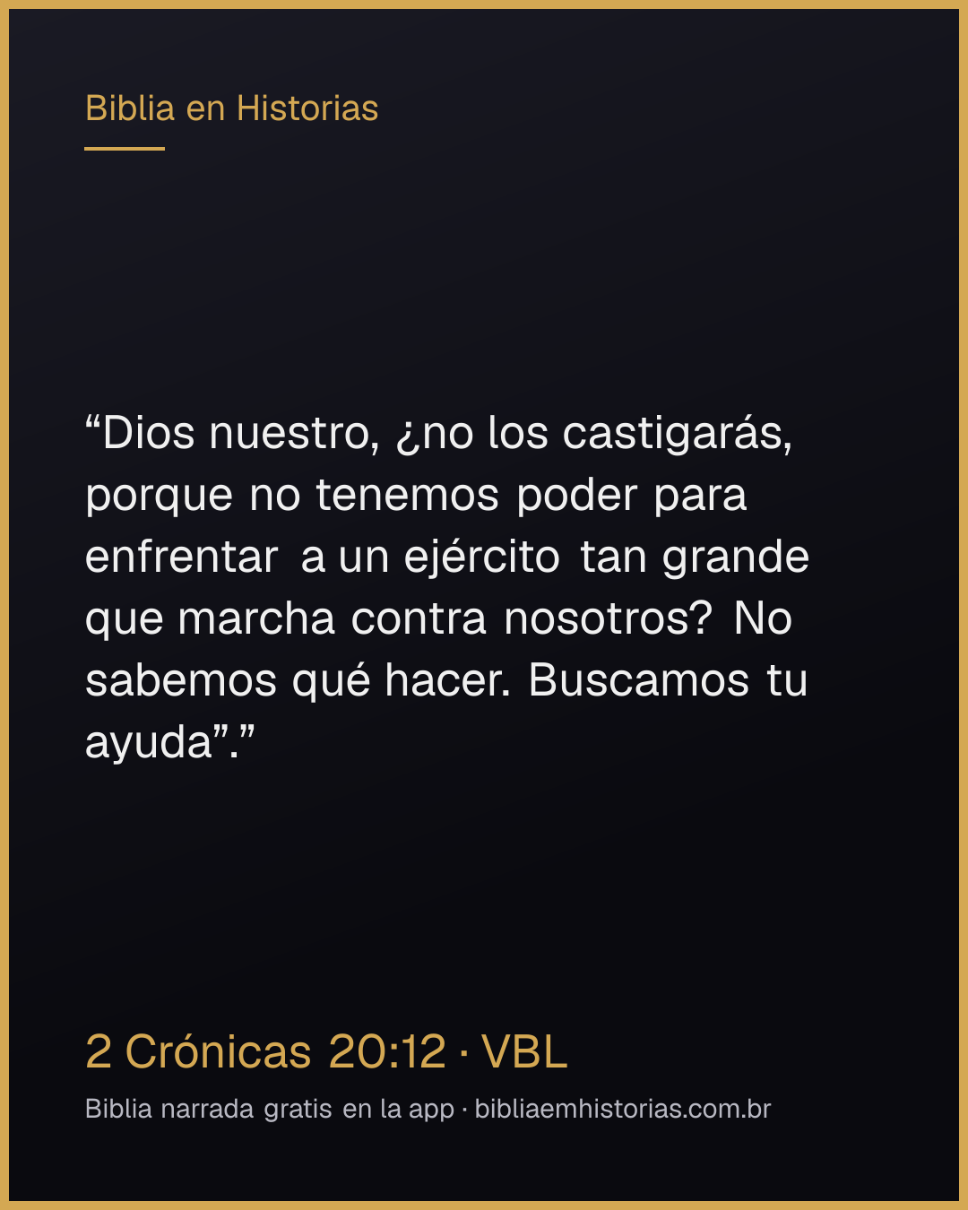 Imagen del versículo 2 Crónicas 20:12 para compartir