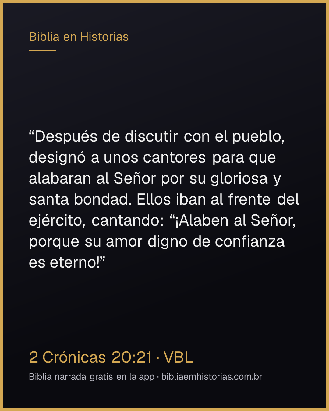 Imagen del versículo 2 Crónicas 20:21 para compartir