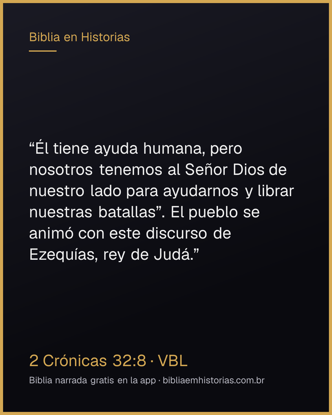 Imagen del versículo 2 Crónicas 32:8 para compartir