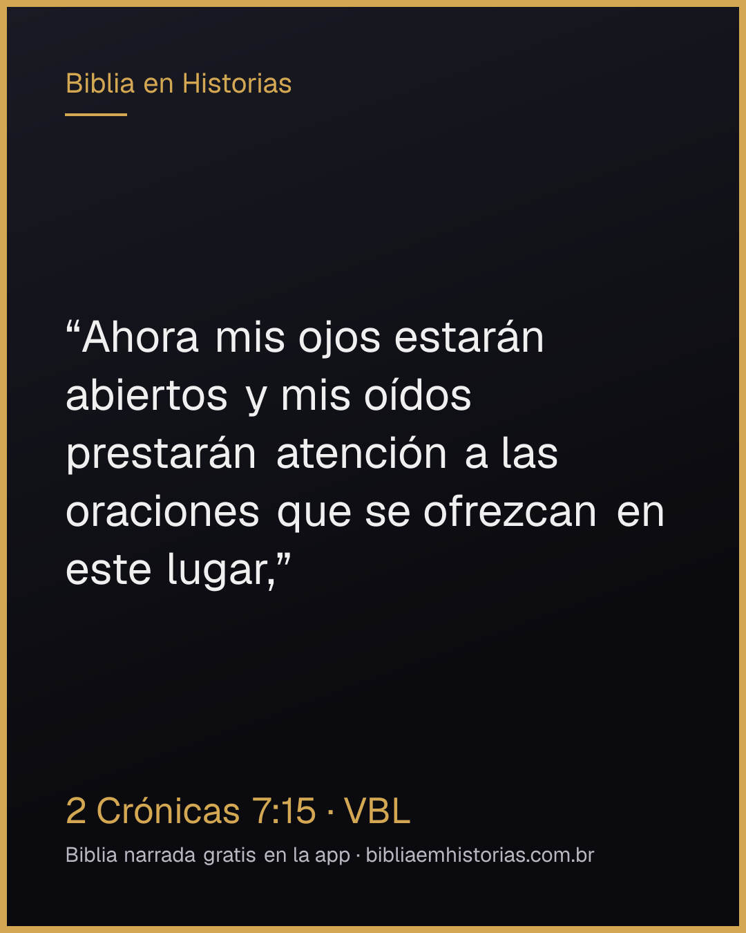 Imagen del versículo 2 Crónicas 7:15 para compartir