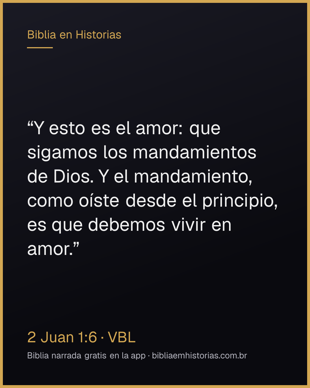 Imagen del versículo 2 Juan 1:6 para compartir