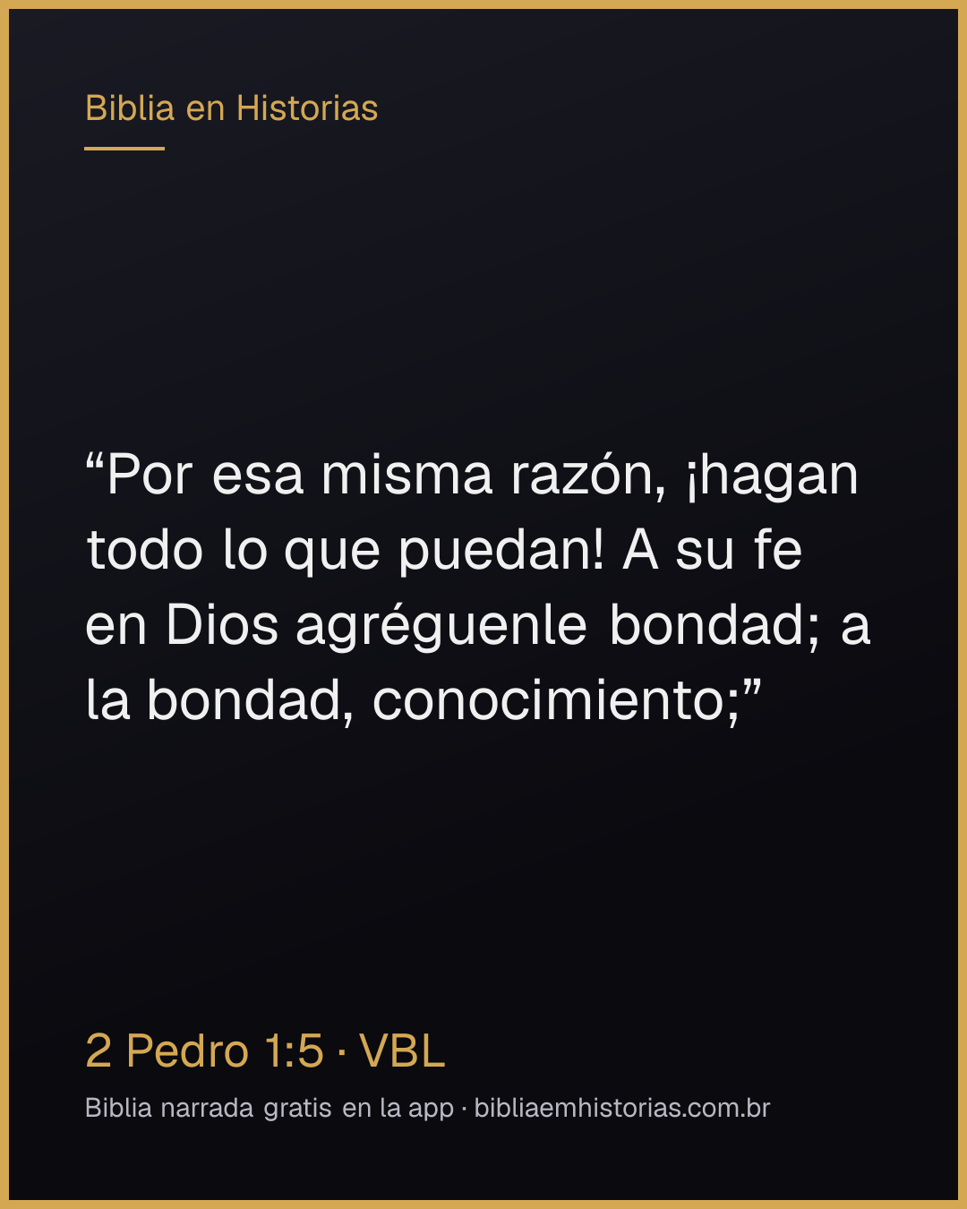 Imagen del versículo 2 Pedro 1:5 para compartir