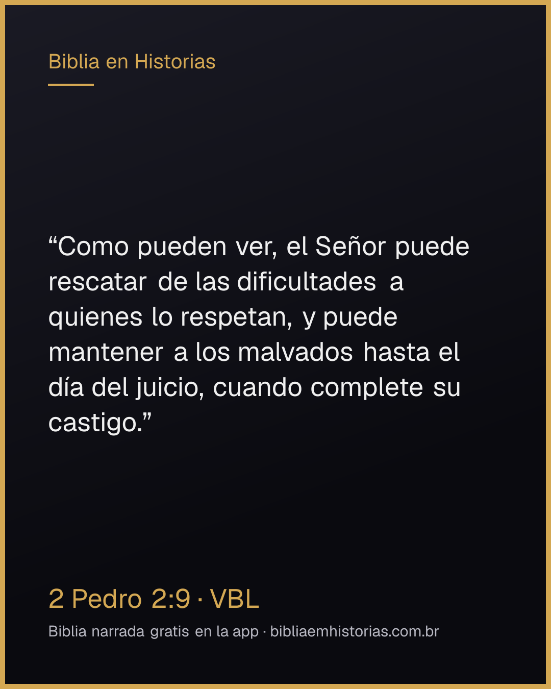 Imagen del versículo 2 Pedro 2:9 para compartir