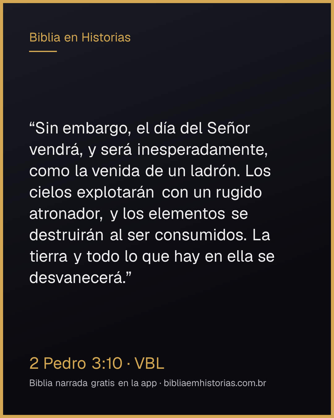 Imagen del versículo 2 Pedro 3:10 para compartir