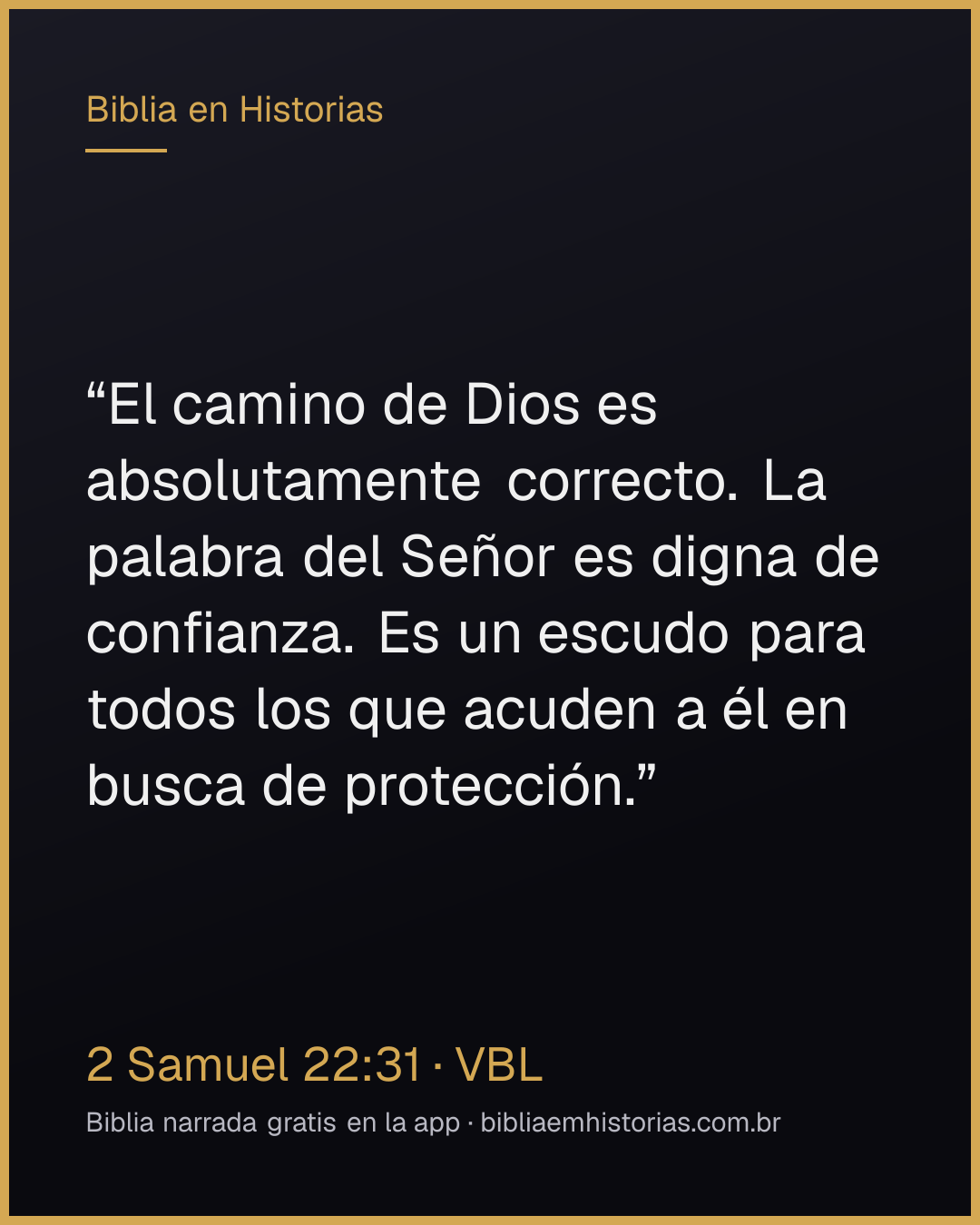 Imagen del versículo 2 Samuel 22:31 para compartir