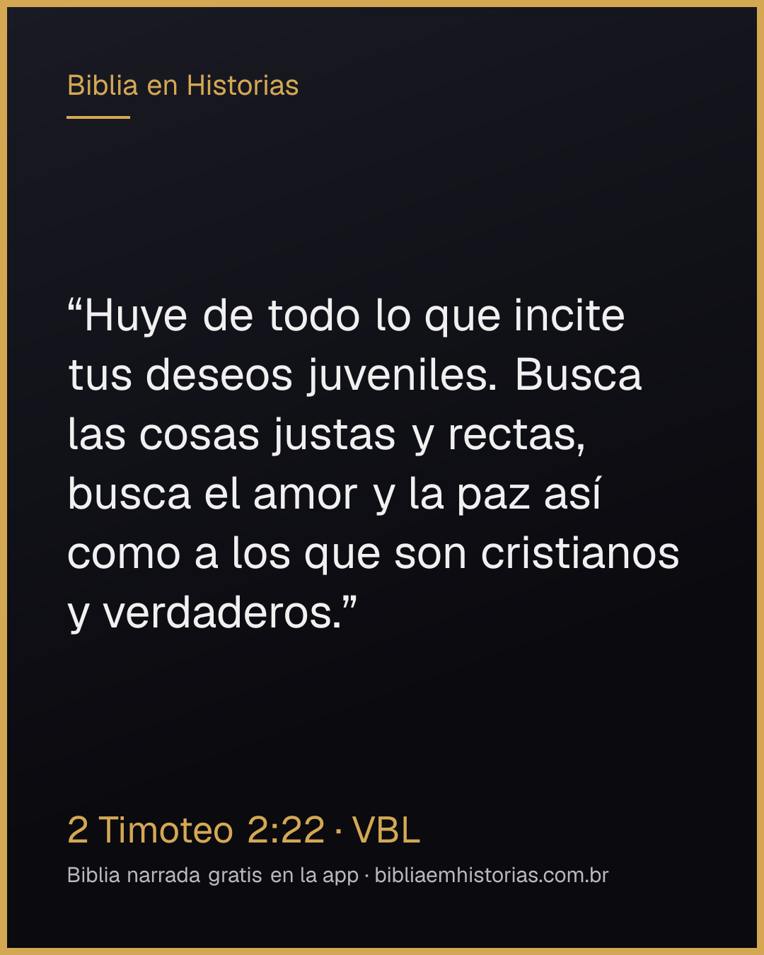 Imagen del versículo 2 Timoteo 2:22 para compartir