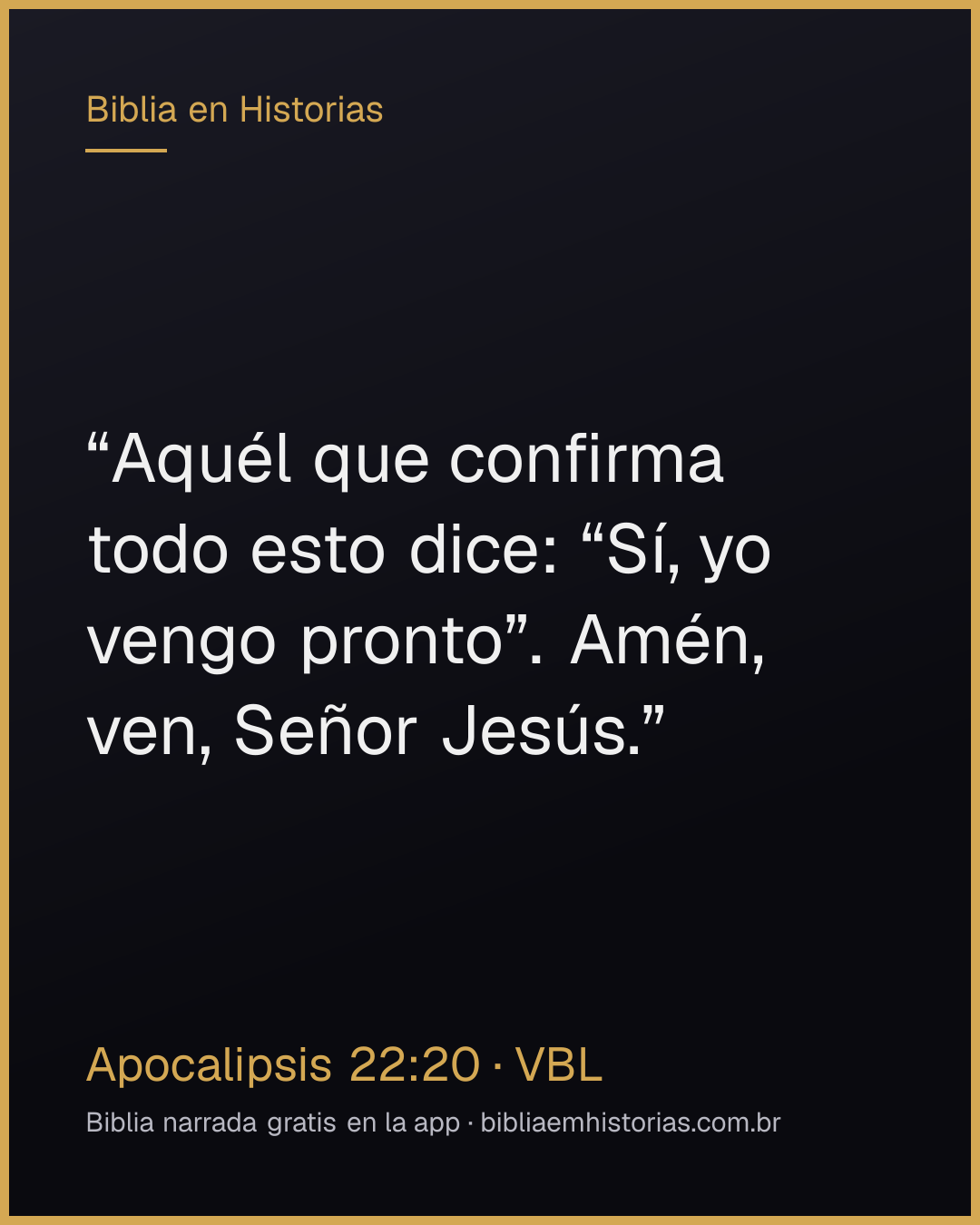 Imagen del versículo Apocalipsis 22:20 para compartir