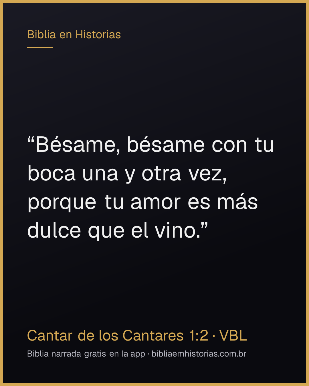 Imagen del versículo Cantar de los Cantares 1:2 para compartir