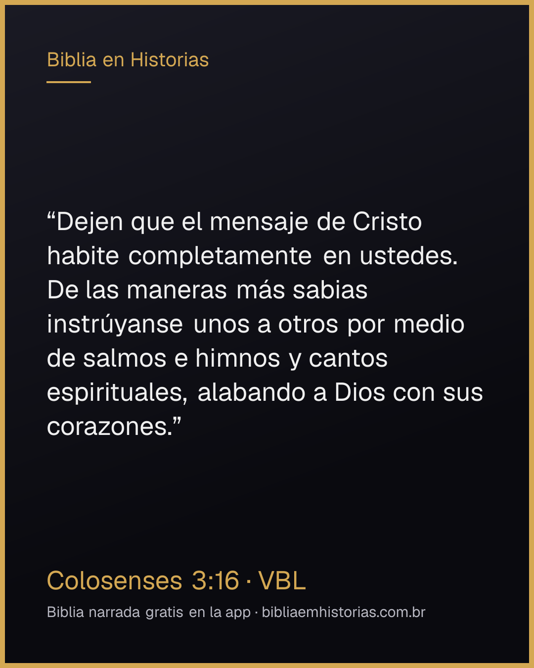 Imagen del versículo Colosenses 3:16 para compartir
