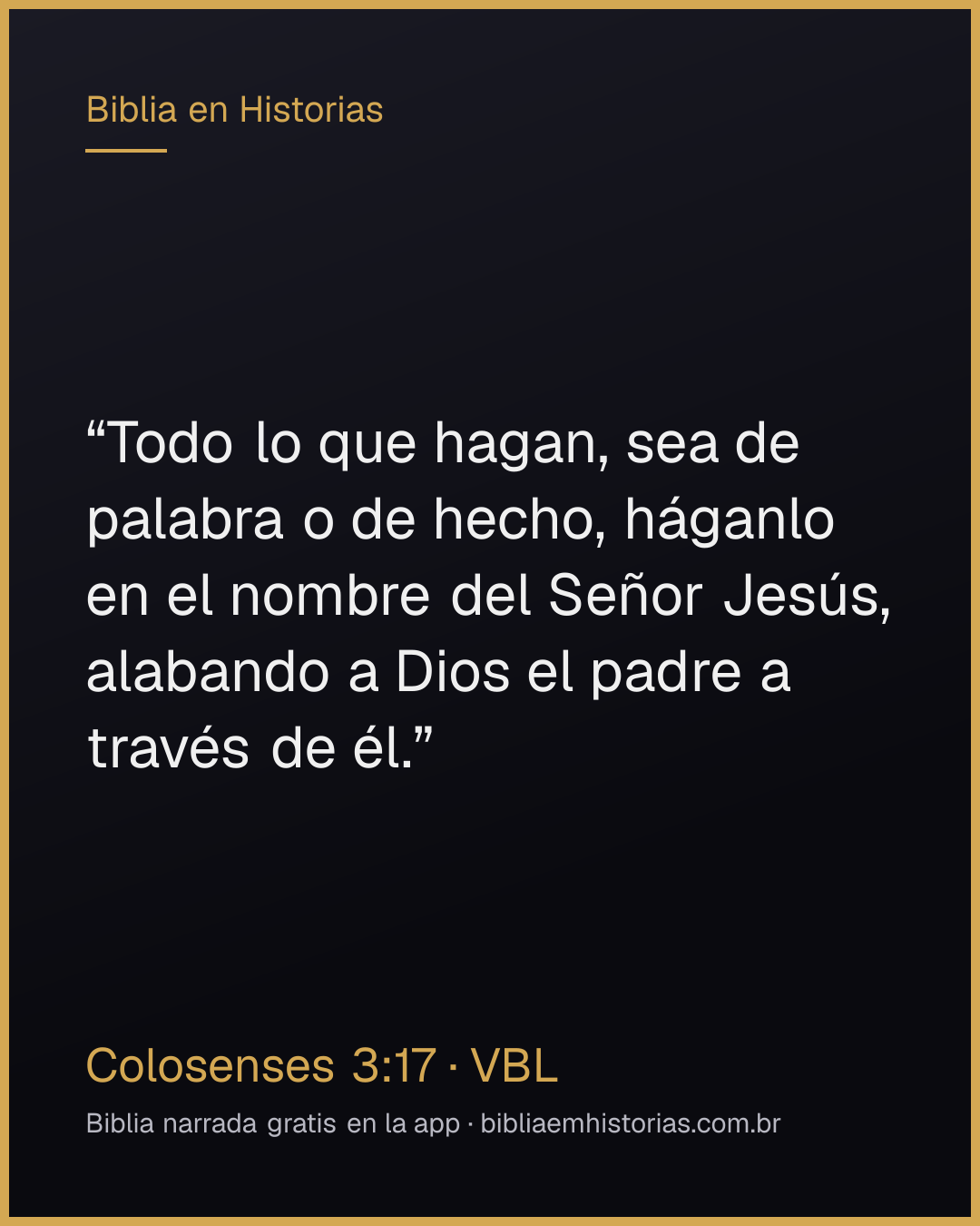 Imagen del versículo Colosenses 3:17 para compartir