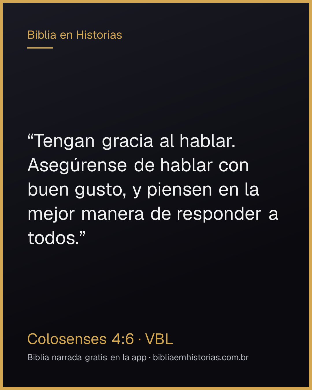 Imagen del versículo Colosenses 4:6 para compartir