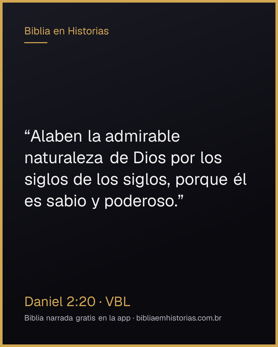 Imagen del versículo Daniel 2:20 para compartir