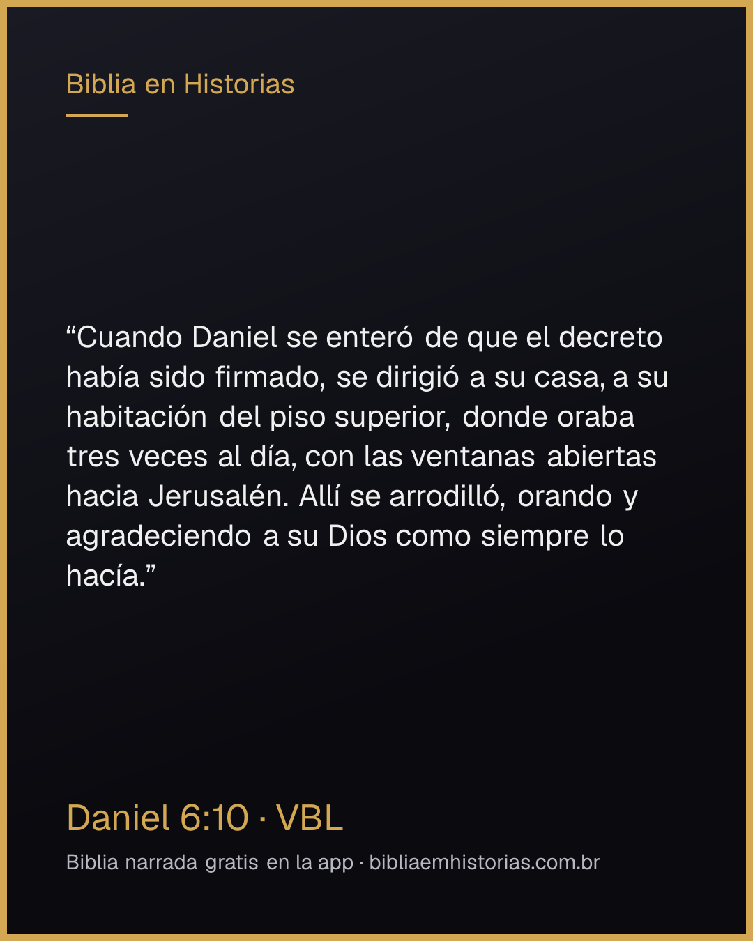 Imagen del versículo Daniel 6:10 para compartir