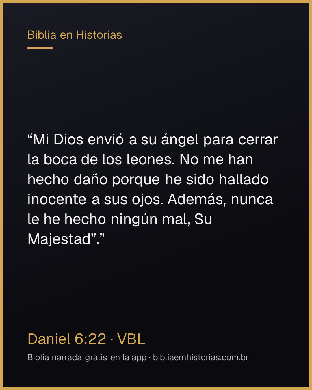 Imagen del versículo Daniel 6:22 para compartir