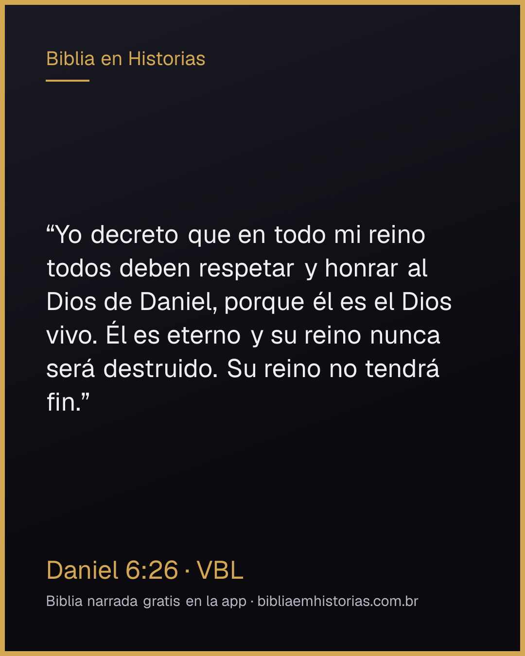 Imagen del versículo Daniel 6:26 para compartir