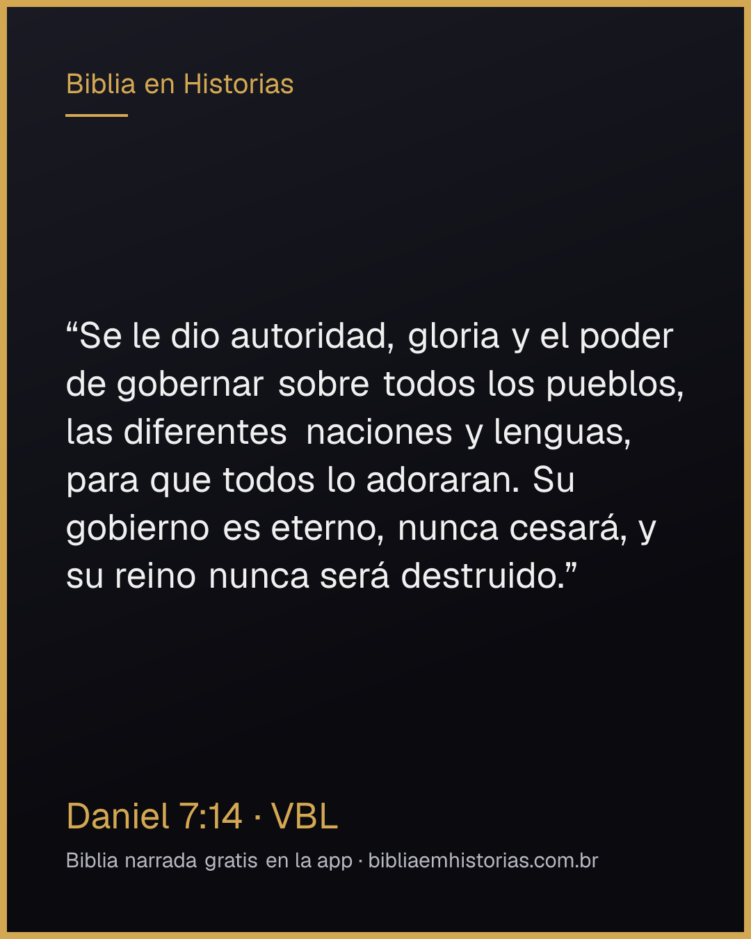 Imagen del versículo Daniel 7:14 para compartir
