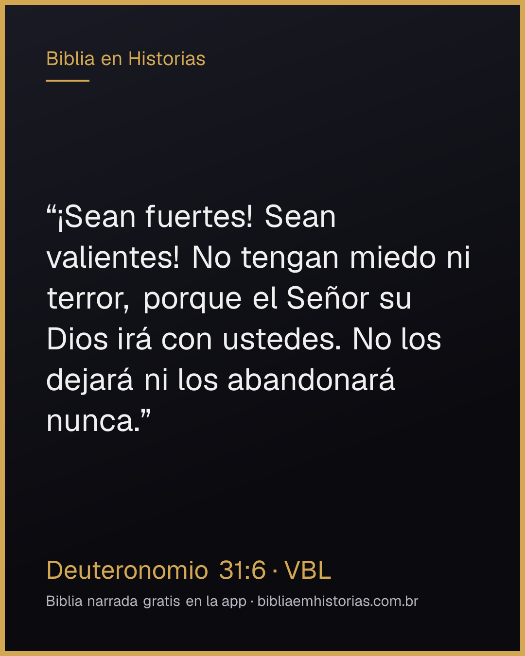 Imagen del versículo Deuteronomio 31:6 para compartir
