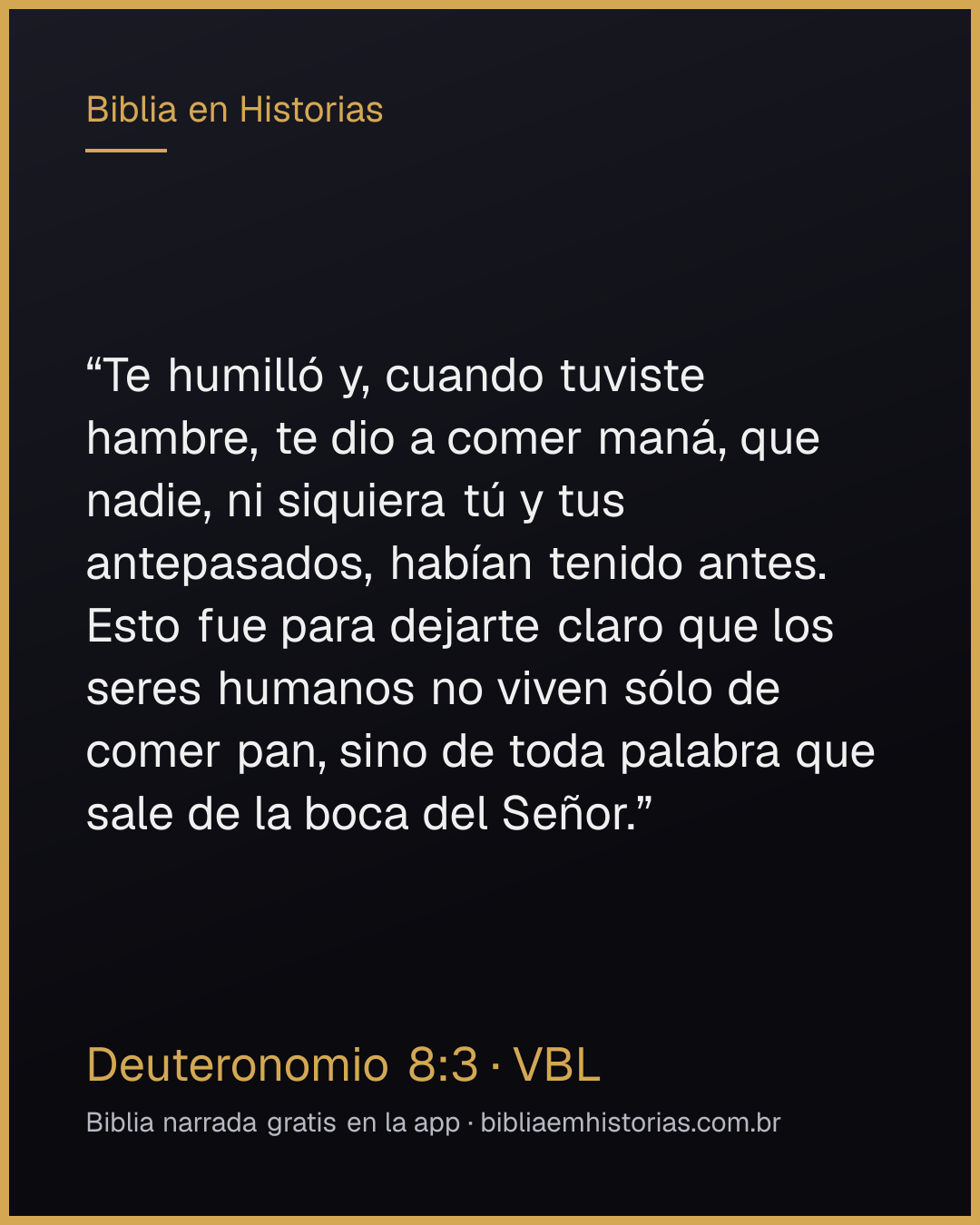 Imagen del versículo Deuteronomio 8:3 para compartir