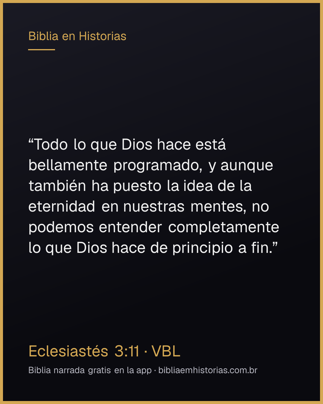 Imagen del versículo Eclesiastés 3:11 para compartir
