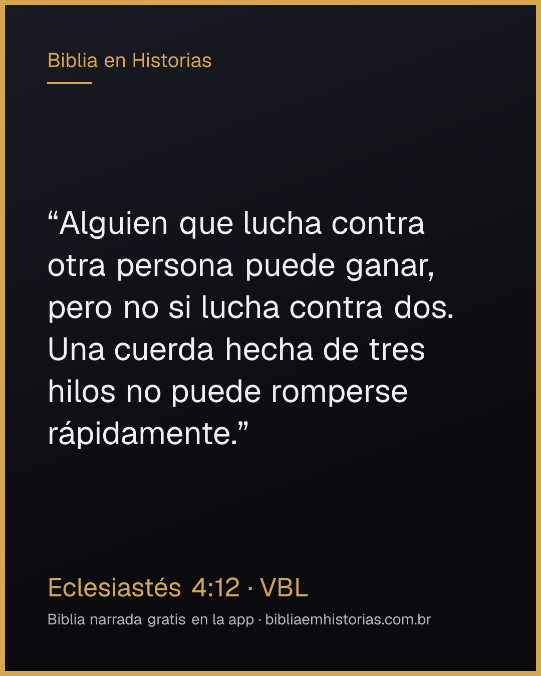 Imagen del versículo Eclesiastés 4:12 para compartir