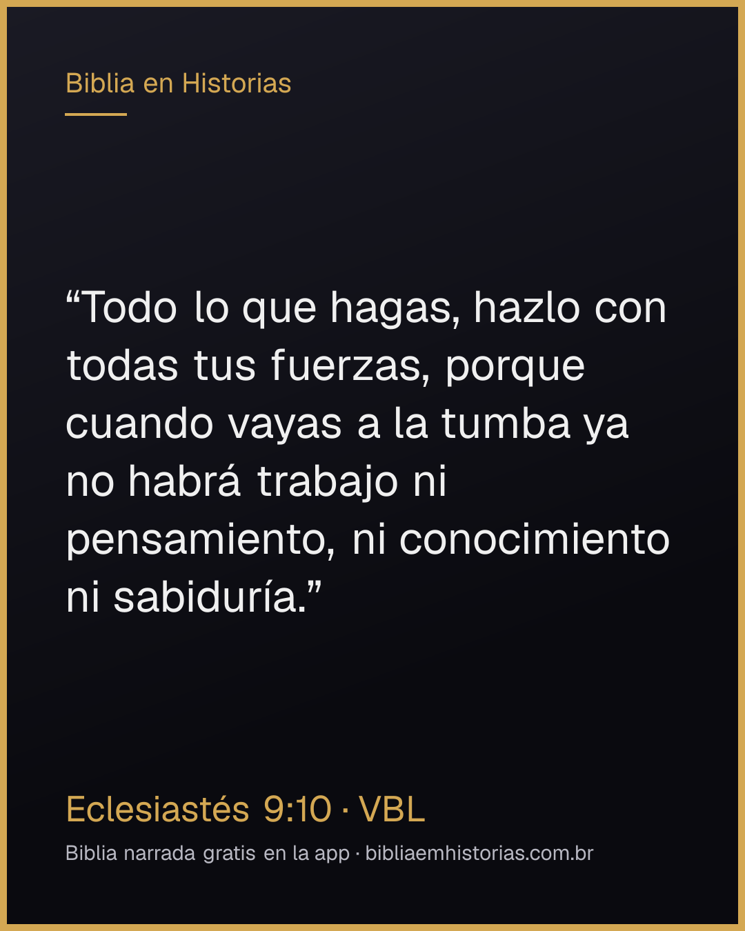 Imagen del versículo Eclesiastés 9:10 para compartir