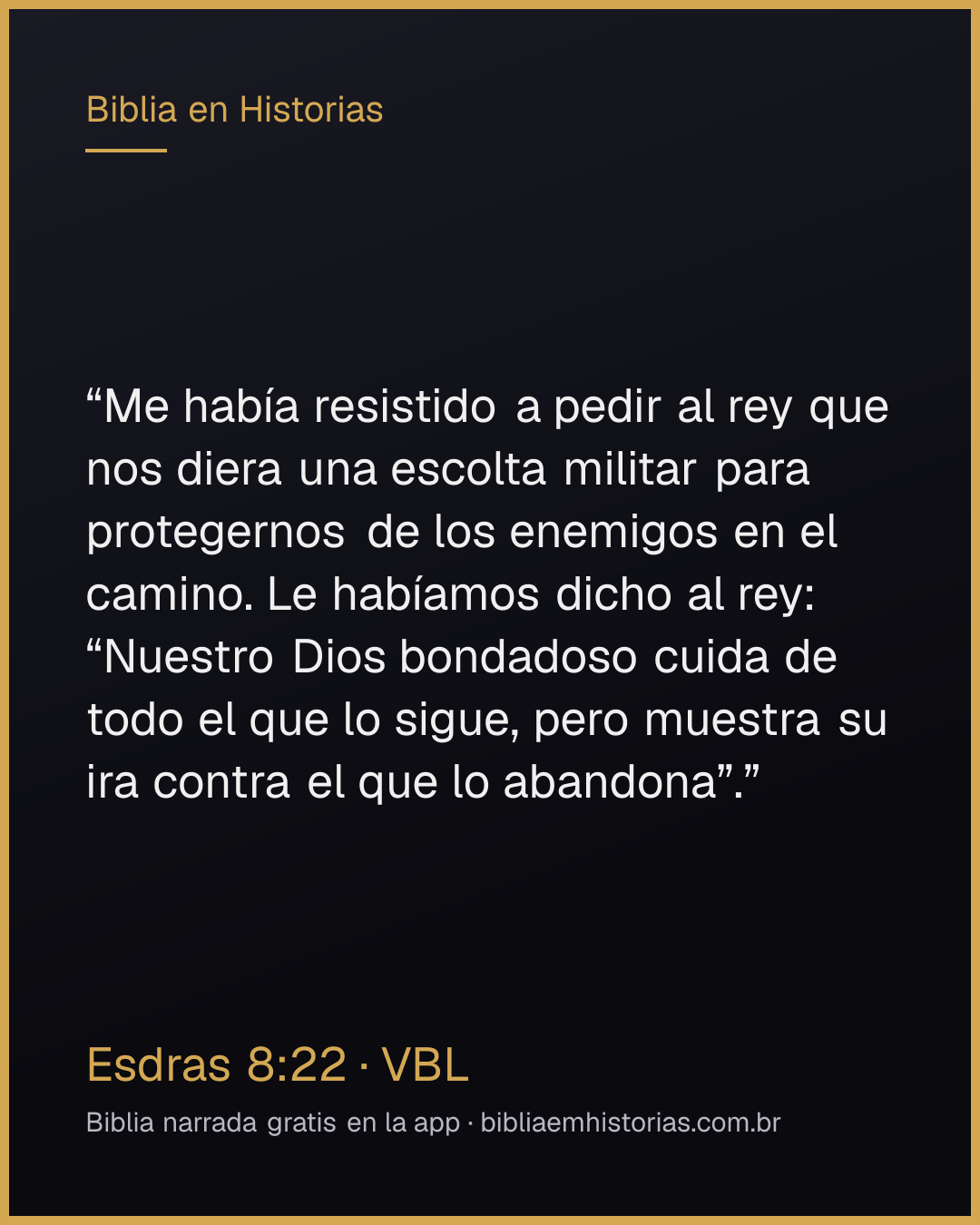Imagen del versículo Esdras 8:22 para compartir
