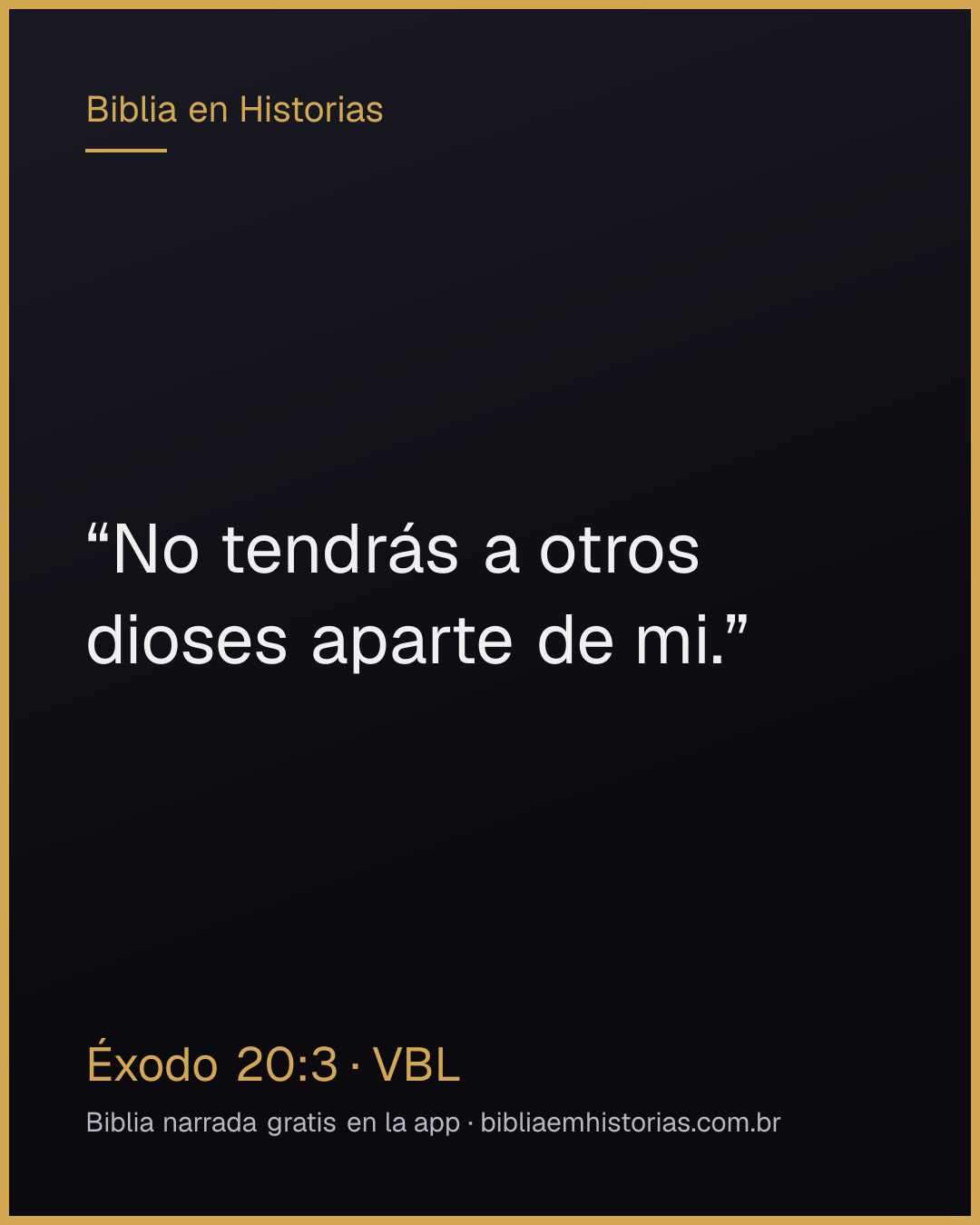 Imagen del versículo Éxodo 20:3 para compartir