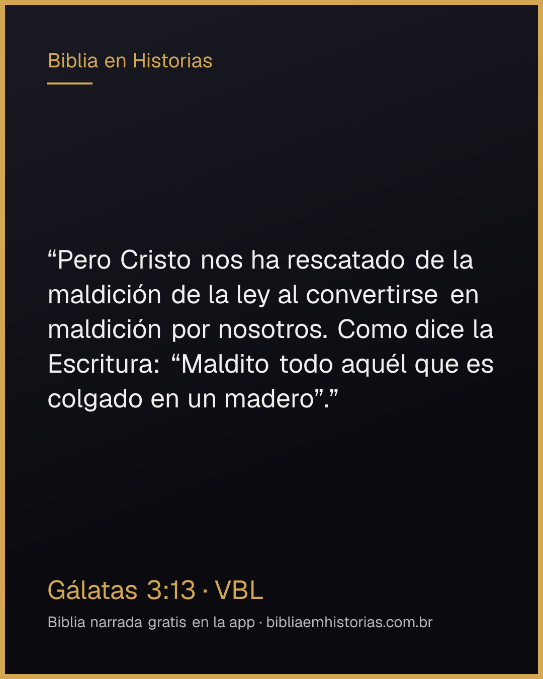 Imagen del versículo Gálatas 3:13 para compartir